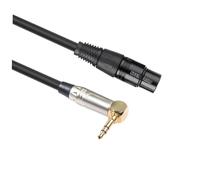 YARNOW Câble Adaptateur Audio vers Xlr Femelle avec Connecteur Coudé pour Smartphone Micro PC Câble Audio Jack et Résistant à Usure
