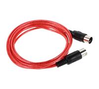 YARNOW Câble Midi 5 Broches Professionnel Rouge 3 M pour Piano Électronique Clavier Synthétiseur Câble Spiralé de Studio ’Enregistrement Musical