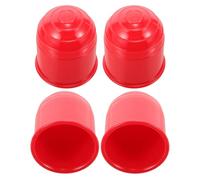 YARNOW Cache-Boule Protection Stable la Pluie en Plastique Rouge 4pcs D'attelage et Accessoires D'attelage pour Camping-remorque