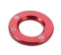 YARNOW Cache Bouton Marche/arrêt Rouge en Alliage D'aluminium, Anneau de Serrure de Contact Adhésif Compatible Gts300, Accessoire Protection Commutateur Démarrage Moto et Scooter, Solide