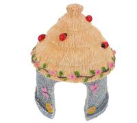 YARNOW Cachette pour Reptiles en Résine Solide, Maison Cachée pour Hamsters et Tortues, Décor Terrarium Naturel pour Aménagement Paysager Intérieur et Aquarium, Refuge pour Petits