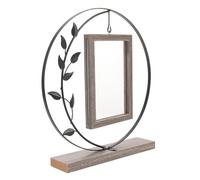 YARNOW Cadre Photo Protection Solide et Remplacement Facile en Métal Noir Forme Feuille Vintage de 6 Pouces Décoration Rustique pour Bureau ou Chambre