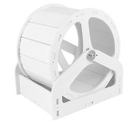 YARNOW Cage à Hamster 21 Cm Support Blanc Et Liseré Blanc Cage De Transport pour Animaux De Compagnie Jouet De Course pour Hamster en PVC Étanche Petits Rongeurs