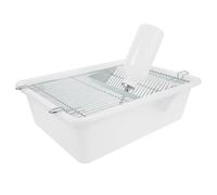YARNOW Cage à Souris de Laboratoire 250ml, Acier Inoxydable PP Blanc | Couvercle à Grille Renforcée, Cycles de Répétés, Bouteille 8,45 Oz Incluse, pour Vivarium
