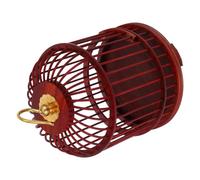 YARNOW Cage Suspendue pour Petits Animaux en Bois Naturel Cage Ronde Dorée Décorative Vintage Adaptée pour Hamsters et Oiseaux pour Usage Intérieur et Extérieur