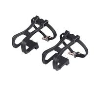 YARNOW Cale-Pied pour Pédale De Vélo en Nylon Noir Sangles Réglables, Clips Résistants, pour Vélo De Route Et VTT, Accessoires Cyclisme Unisexes