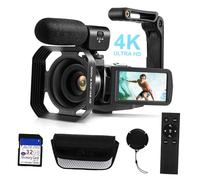 YARNOW Caméra Vidéo Numérique Hd Écran Tactile Avec Carte Pare-soleil Et Stabilisateur Portable Pour Enregistrement Vidéo Polyvalent