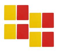 YARNOW Cartes Arbitre de Football en PVC Résistantes et Pratiques, Lot de 8 Pièces Cartons Rouges et Jaunes pour Match de Football et Rugby, Entraînement Scolaire