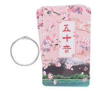 YARNOW Cartes Flash Japonaises pour Garçon et Filles Débutants Cartes Mémoire Hiragana Katakana à Anneaux, Vocabulaire Japonerie Ludique et Portable pour Apprentissage Autonome