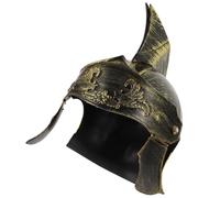 YARNOW Casque de Chevalier Médiéval Doré pour Adultes Casque de Soldat Romain Cosplay Accessoire Costume Vintage pour Fête Carnaval et Photographie Taille Unique