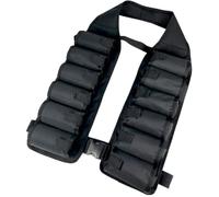 YARNOW Ceinture Porte-bières Réglable Noire pour 12 Canettes, Tissu Résistant et Confortable, Porte-Boisson Portable pour Camping, Festivals et Activités Extérieures