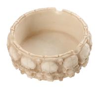 YARNOW Cendrier en Résine Forme Crâne Beige pour Halloween, Décoration Originale Maison et Bureau, Surface Lisse et Gain de Place, pour Table ou Bar