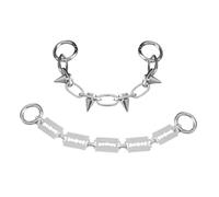 YARNOW Chaîne de Chaussure Punk Ornement Décoratif Métal 2 Pièces Accessoires Mode Hip-hop Unisexe Chaussures Customisées Style Gothique