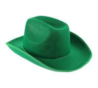 YARNOW Chapeau de Cowgirl Western Vert avec Cordon Ajustable Accessoire de Costume pour Femme Chapeau de Fête Style Western Taille Unique Léger et Confortable