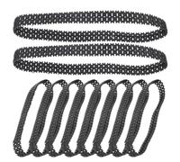 YARNOW Chenilles en Caoutchouc Noires pour Chars Rc Lot de 10 Pièces Kit de Remplacement Flexible pour Robots et Véhicules Télécommandés Accessoires pour Construction de Jouets