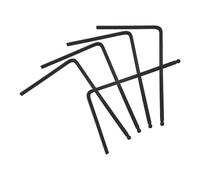 YARNOW Clé Hexagonale de Réglage 4 Mm pour Manche de Guitare Acoustique, Lot de 5 Pièces en Métal Noir, Outil Portable pour Entretien et Réglage du Truss Rod, Accessoire