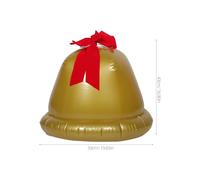 YARNOW Cloche de Noël Gonflable avec Ruban et Noeud Décoration Suspendue Extra Large pour Jardin et Fête de Noël Extérieure Ornement Festif Lumineux pour Sapin et Véranda