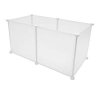 YARNOW Clôture pour Hamsters 6 Pièces 35x35 Cm en Résine Mate Blanche, Parc D’isolement pour Petits Animaux, Cage Modulable pour Lapins, Hérissons et Chats, Intérieur et Extérieur