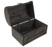 YARNOW Coffre à Trésor Bois avec Poignée Boîte à Bijoux Décorative Coffret de Rangement Rustique pour Décoration Halloween