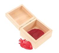 YARNOW Coffret Cœur Décoratif en Bois pour Farces Halloween Accessoire de Décoration Petite Boîte avec Couvercle Cœur Sanglant Idée Saint-Valentin Décoration Maison