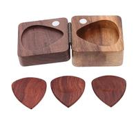 YARNOW Coffret Médiators en Bois Massif pour Guitare Folk - 3 Médiators Pratiques en Bois Naturel, Léger et Ergonomique - Accessoires pour Instruments à Cordes, pour Musiciens