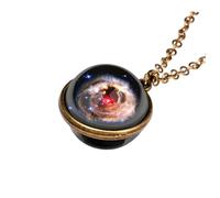 YARNOW Collier Femme Inoxydable Rétro Univers Lumineux Pendentif Créatif Cadeau pour Occasions Multiples