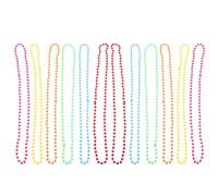 YARNOW Collier Neon Plastique 12 Pièces Multicolore 6 Couleurs Vives pour Soirée Déguisée Carnaval Fête Thème Années 70-80 Accessoires Perles de Fête