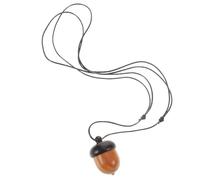 YARNOW Collier Pendentif Gland en Ébène Artisanal Ajustable pour Femmes, Collier Long Breloques Bois Naturel, Boîte à Secrets Miniature pour Bijoux et Voyage