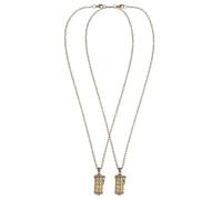YARNOW Collier Pendentif Urne Funéraire Cylindrique en Acier Inoxydable, Bijou Commémoratif pour Cendres, Lot de 2, pour Souvenirs D’êtres Chers et Animaux, Usage Quotidien Memorial