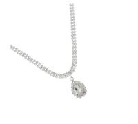 YARNOW Collier Ras Du Cou Femme Simple avec Pendentif Goutte d'Eau Chaîne Décorative pour Femme Ornement Brillant Élégant pour Chaque Jour