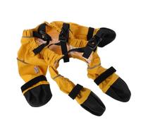 YARNOW Combinaison de Neige et Confortable avec Bottes Intégrées pour Chien Jaunes, Imperméable en PU, Protection Antidérapante pour Pattes, pour Balades Hivernales et Randonnées