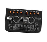 YARNOW Console Dj Mixage Audio pour Débutants Interface Microphone et Xlr Mixeur Vocal Intégré pour Streaming Podcast Karaoké Enregistrement PC