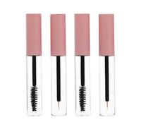 YARNOW Contenant à Mascara Fait Maison 4pcs Réutilisables 10ml PET Rose Corps Transparent pour Maquillage DIY et Rangement Facile avec Embouts Liner pour Cils et Gloss Couleur Aléatoire