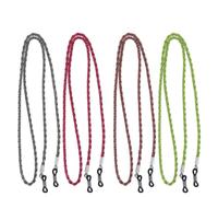 YARNOW Cordon de Lunettes en Cuir Rouge Réglable Connecteurs Universels, Lot de 4 Pièces, pour Maintien Sécurisé Lors D'activités de Plein Air
