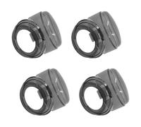 YARNOW Couvercle de Bouton de Cuisinière à Gaz Noir en Pvc, Protection Garçon et Filles et Anti-graisse, Lot de 4 Pièces pour Sécurité Cuisine