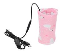 YARNOW Couverture d'isolation Garder Le au Chaud Bouteille Thermique de biberon chauffé Housse Chauffe-biberon Isolant Chauffant USB à Chaleur de biberon Pur Coton Rose