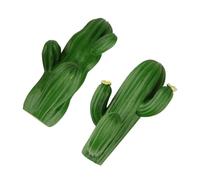 YARNOW Crochets Muraux Décoratifs en Résine Vert, Forme Cactus, sans Clous, Lot de 2, Maison Chambre Universitaire