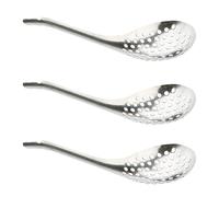 YARNOW Cuillères Passoires pour Maison et Restaurant Ustensiles Cuisine Pratiques en Acier Inoxydable 304 Set de 3 Pièces, Finition Miroir pour Caviar et Œufs de Poisson