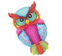 YARNOW décoration murale hibou statue murale extérieure ornement suspendu décor extérieur decoration mural wall decoration décors d'art mural hibou décor d'artisanat mural le fer
