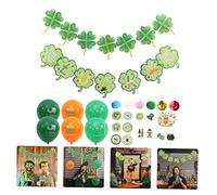 YARNOW Décorations Saint Patrick Latex avec Ballons et Bannière de Kit de Décoration de Gâteau et Cupcake Topper Accessoires pour Fête Festive et Photo Prop