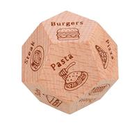 YARNOW Dés de Décision Alimentaire en Bois pour Repas Amusants Accessoire de Jeu pour Couples Dés de Sélection Alimentaire Jouet Créatif pour Dîner 1 Pièce