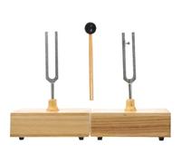 YARNOW Diapason Métal avec Base Bois et Marteau Diapason Expérimental Précis pour Enseignement et Expérience Acoustique Physique