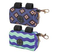 YARNOW Distributeur de Paquet à Couches pour Bébé 2 Pièces Violet et Motif Vague, Portable et Compact, Plastique Solide, pour Sorties en Extérieur et Voyage Tout-Petits