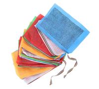 YARNOW Drapeaux Traditionnels en Tissu pour Décoration Intérieure et Extérieure, 20 Pièces par Corde, Style Art Tibétain Raffiné pour Lieux de Culte et Jardin