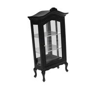 YARNOW Échelle Bois avec Plateau Courbé Meuble Miniature pour Dollhouse Étagère Dexposition Facile à Armoire Noire pour Décoration et Collection