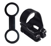 YARNOW Écluse de Plongée Tuba Réutilisable, Double Anneau, Noir | Silicone Abs, Fixation Rapide et Connexion Simple, pour Sangle de Masque et Tube, Forme Ovale