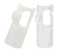 YARNOW Embouchures de Flûte pour Débutants 2 Pièces, Embout Buccal Moyen, Compatible Flûte en/fa, Matériaux sans Odeur, Couleur Ivoire et Transparent, Accessoires pour Aide