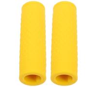YARNOW Embouts de Guidon Accessoires Résistants à l'usure Lot de 2 en Silicone Jaune Design Élégant, Compatibles et Polyvalents pour Trottinette Électrique