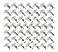 YARNOW Émerillons de Pêche Lumineux Calebasse 50 Pcs Connecteurs Pivotants Anti-nœuds Bifurcation D'espace Résistante et Lisse Accessoires Ligne Pêche Loisirs en Plein Air