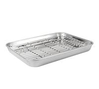 YARNOW Ensemble 2 Pièces Cuisson Sur Grille Lèchefrite Pour Four Grille De Refroidissement Pour Biscuits Poêle En Métal Pour Four Grille De Cuisson De Cuisine Plaque De Gril Nourriture